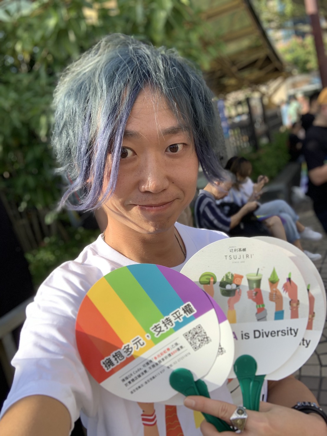 辻利茶舗董事長小佐野彈2016婚姻平權活動現場照片